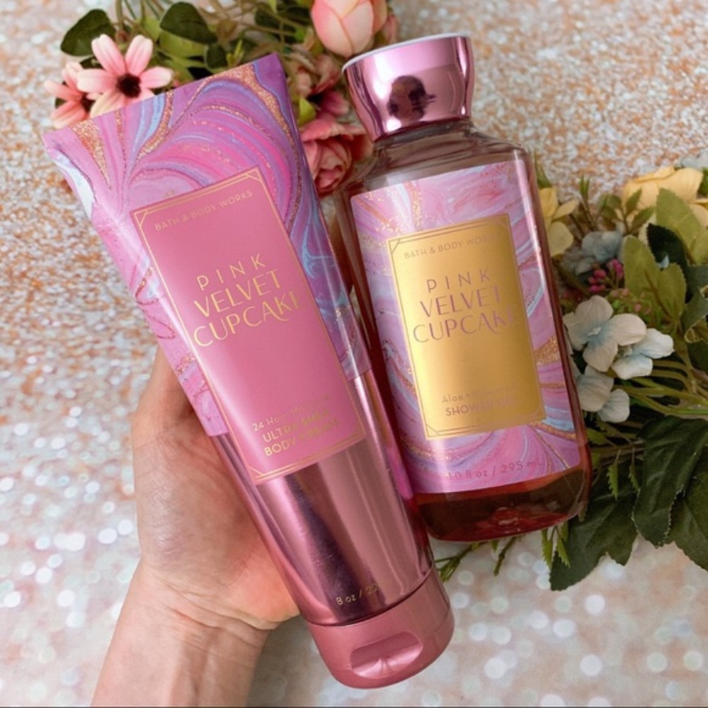 Pink Velvet Cupcake Bath & Body Works Bundle